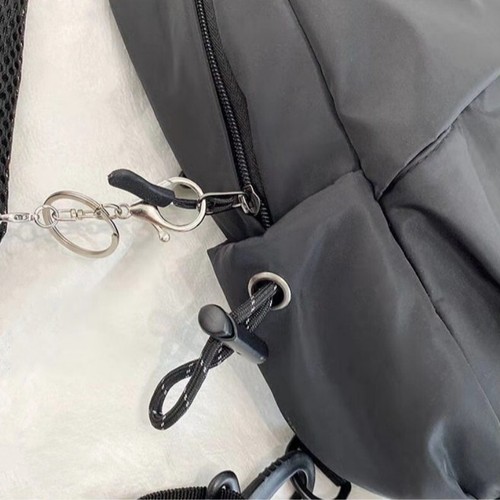 Crossbody Bag for Men Women Trendy Sling Bag Casual Chest Bag Black Backpack - Picture 2 of 7