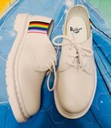 Dr. Doc Martens / 27522 PRIDE / White Smooth Leather Oxfords / U.S. Men Size 6