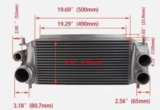 For 2015-2019 Ford F-150 2.7L 3.5L Ecoboost Turbocharged V6 Aluminum Intercooler - Image 3 of 4