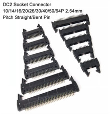 DC2 Socket Connector 10/14/16/20/26/30/40/50/64P 2.54mm Pitch Straight/Bent Pin