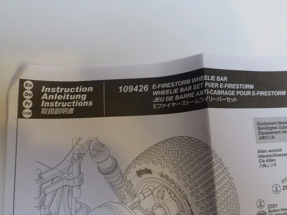 HPI Firestorm Flux / E-Firestorm Wheelie-Bar 109426 NEU - Bild 4 von 4