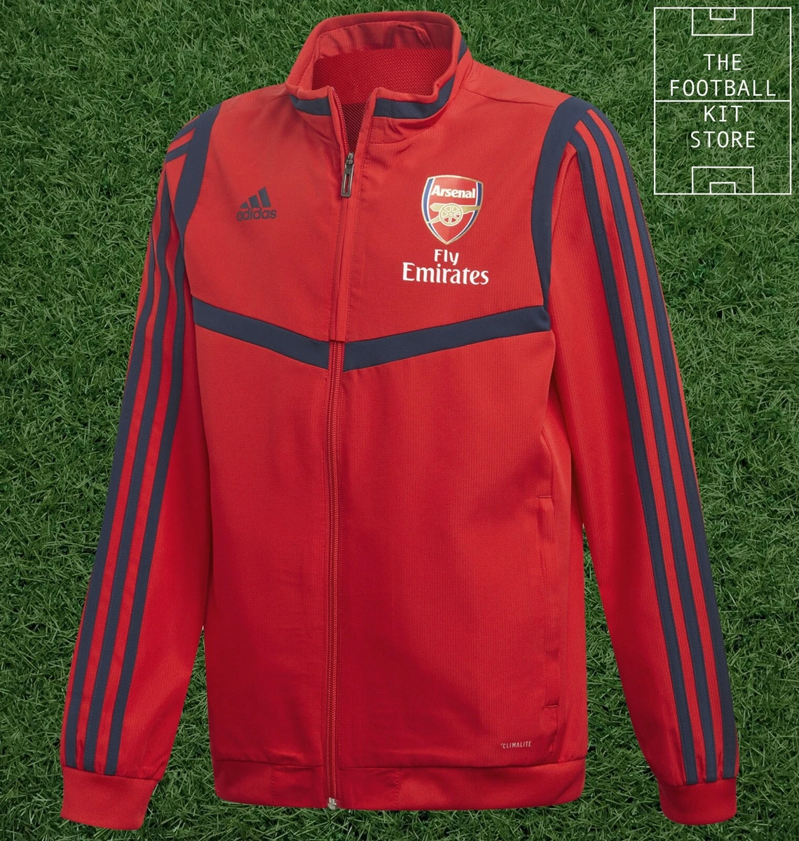 adidas Arsenal Presentation Jacket Football Tracksuit Top Youth All Sizes