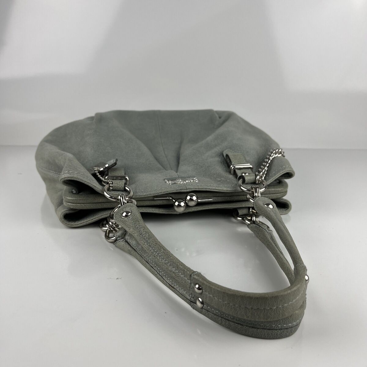 Coach Relaxed Leather Tri Pocket Kisslock Purse Chain K1073 Coach Relaxed Leather Tri Pocket Kisslock Purse Chain K1073
