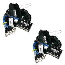 2pk Audio XLR Mic Snake 8 Channel 30 ft Stage Studio by Elite Core