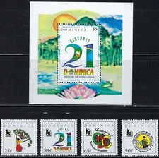 Beautiful MNH Stamps and Souvenir Sheet from Dominica.........32P........D-916-y