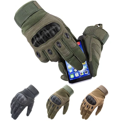 Taktische Vollfinger Knöchel Handschuhe mit Touchscreen-Funktion Militär, Kampf - Bild 1 von 4
