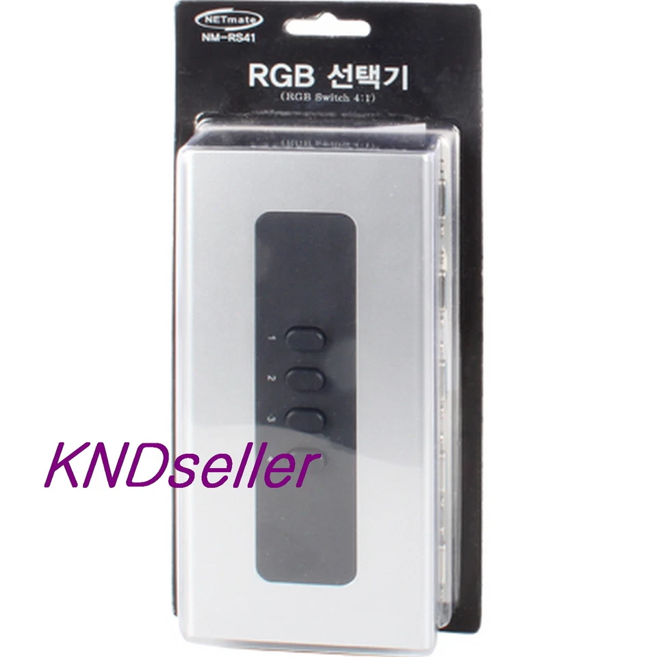 4 Port Monitor Switch High Quality Manual Selector Box RGB Splitter 4:1 QWXGA - Image 3 of 3