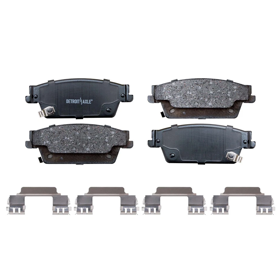 Pastillas de freno traseras de cerámica premium con hardware para Cadillac CTS SRX STS 2006 2007 Foto 3 de 4