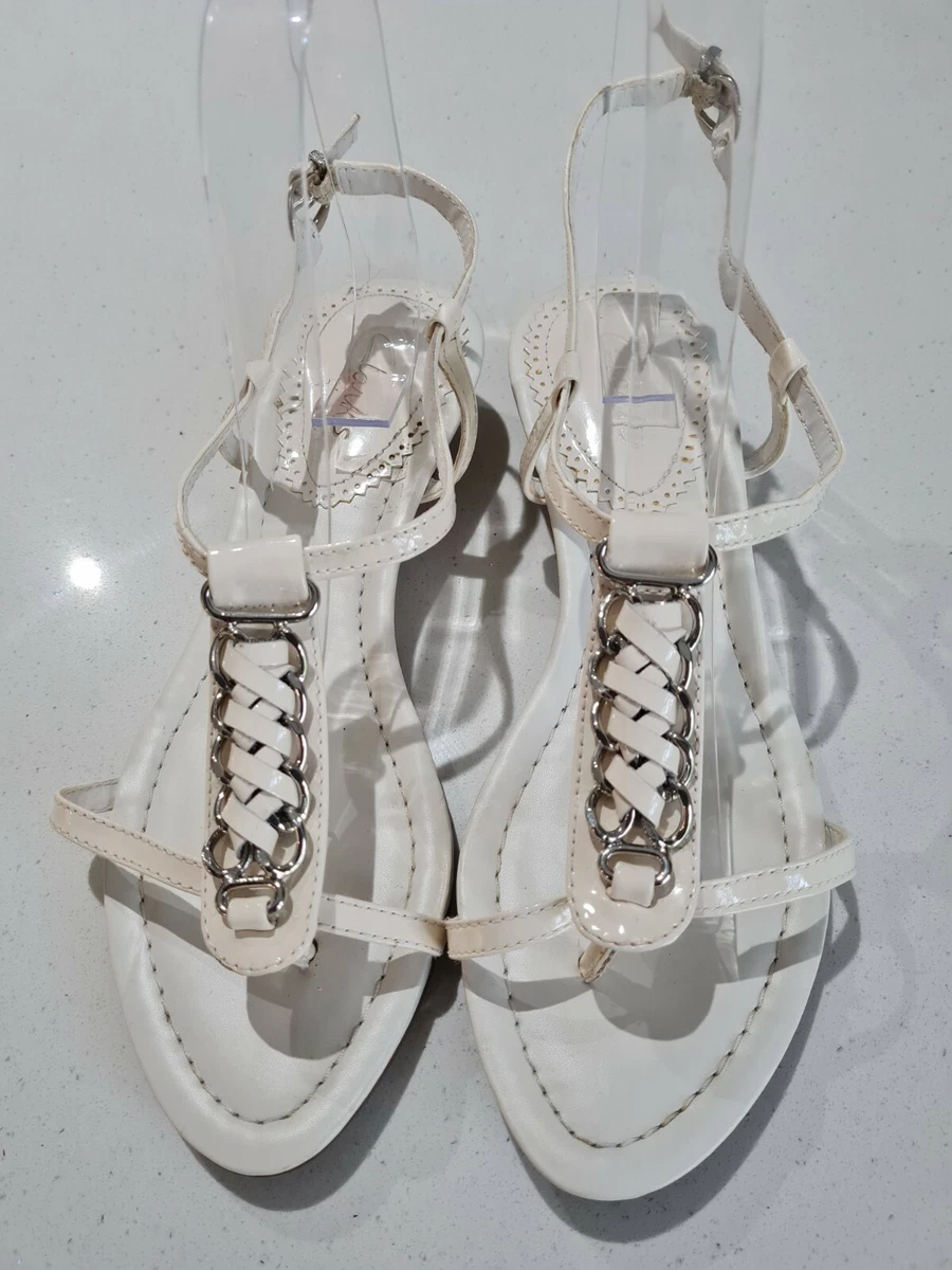 Clarks white flat sandals new arrivals