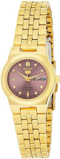 Seiko 5 SYM754J1 Watch Automatic Women's Gold Band Pink Dial Genuine From Japan for sale online 