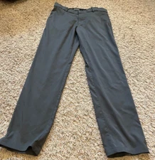 Nike Dri-Fit Victory Golf Chino Pants Gray Mens Size 34X31 Performance Tech