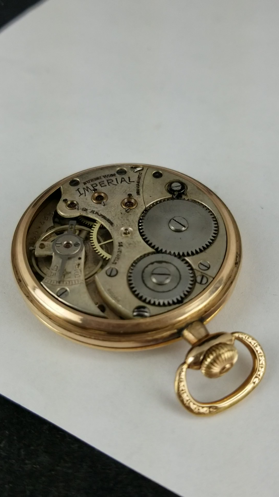 10k GOLD filled & 15J pocket watch IMPERIAL BUREN W STAR SWC Co 16s