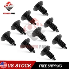 100PC 8mm Bumper Clips Auto Car Hole Plastic Rivets Fastener Fender Push Pin NEW