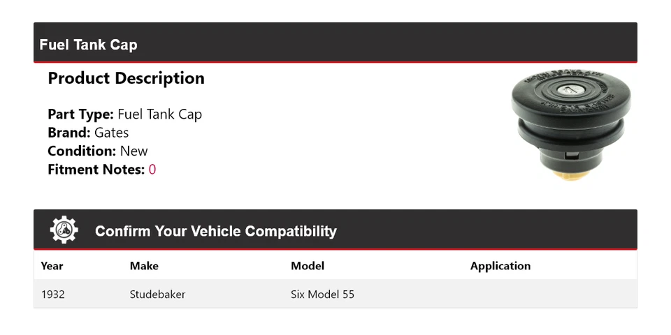 Puertas de tapa de tanque de combustible Studebaker Six modelo 55 1932 Foto 2 de 4