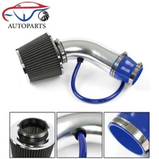 3 Inch Universal Cold Air Intake Kit Air Intake Hose Pipe with Air Filter Silver