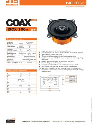Kit 6 Casse Altoparlanti Hertz Anteriore e Posteriore per Fiat Grande Punto - Foto 10 di 10