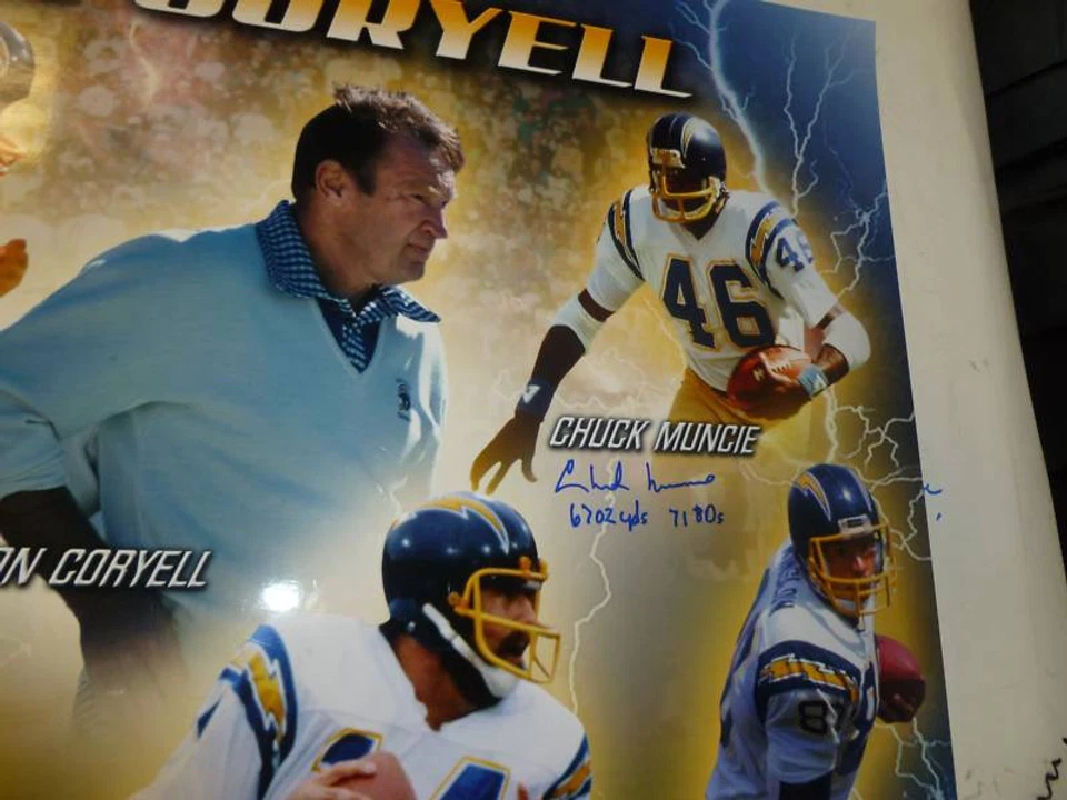 Chargers Air Coryell Signed 20x24 Photo PSA/DNA Dan Fouts Kellen Winslow Muncie - Image 3 of 4