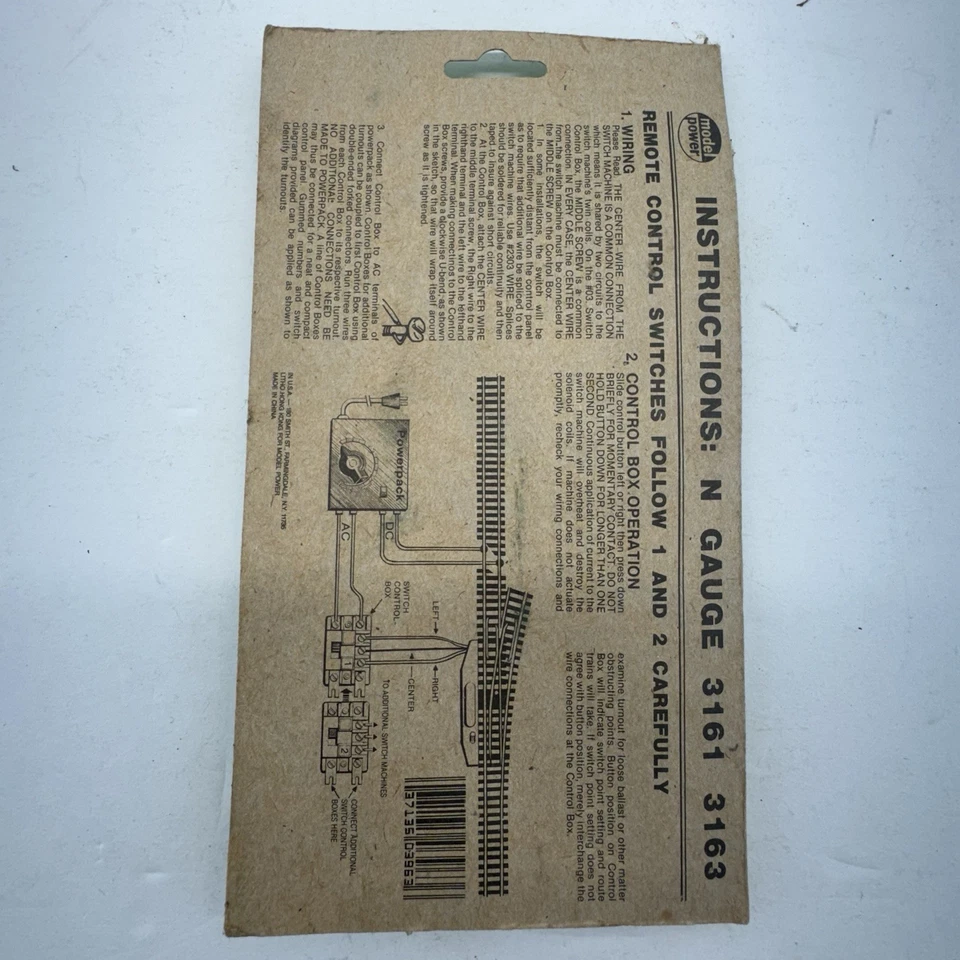 N Scale right hand Model Power #3963 code 80 remote control turnout machine OP - Image 4 of 4