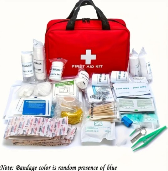 160 Pcs First Aid Car Kit Medical Emergency Trauma Basic Tactical Survival Bag