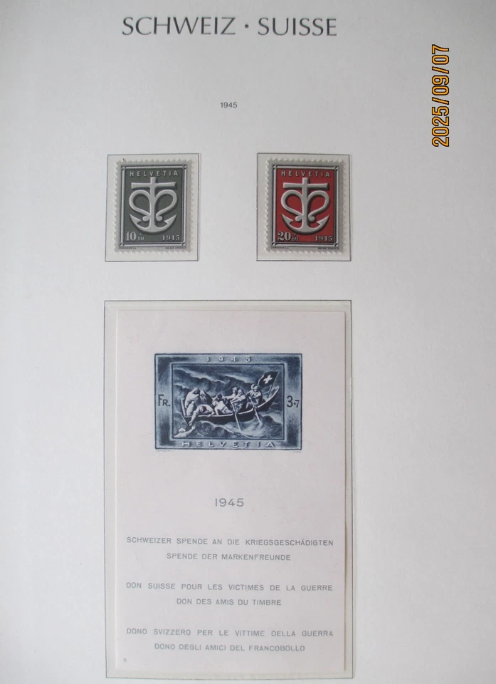 Switzerland stamp collection/ Dated - 1945-1971 ~ 1972-1988 ~ 1988-1995 - MNH - Image 3 of 4