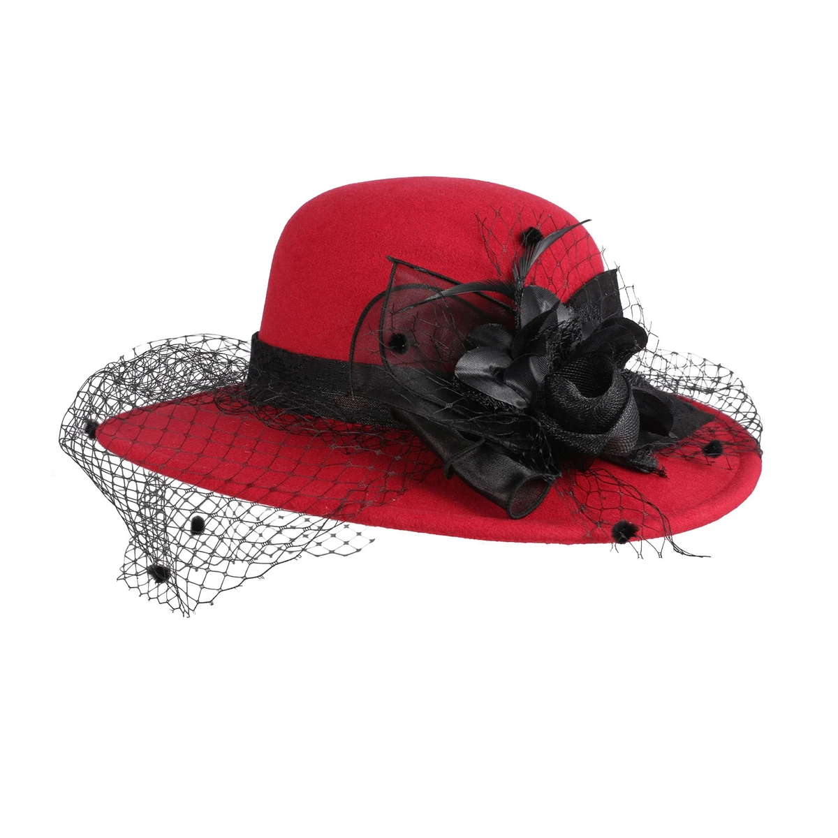 Felt Size M Red Hats for Women for sale | eBay display picture 3