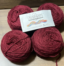 Cascade 220 SPORT Yarn RED 855 100  Super Wash Merino 50gr / 136yds ea Set of 4