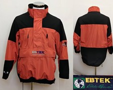 Eddie Bauer EBTEK Anorak Jacket Men's M Red/Black Vintage Hooded J5298