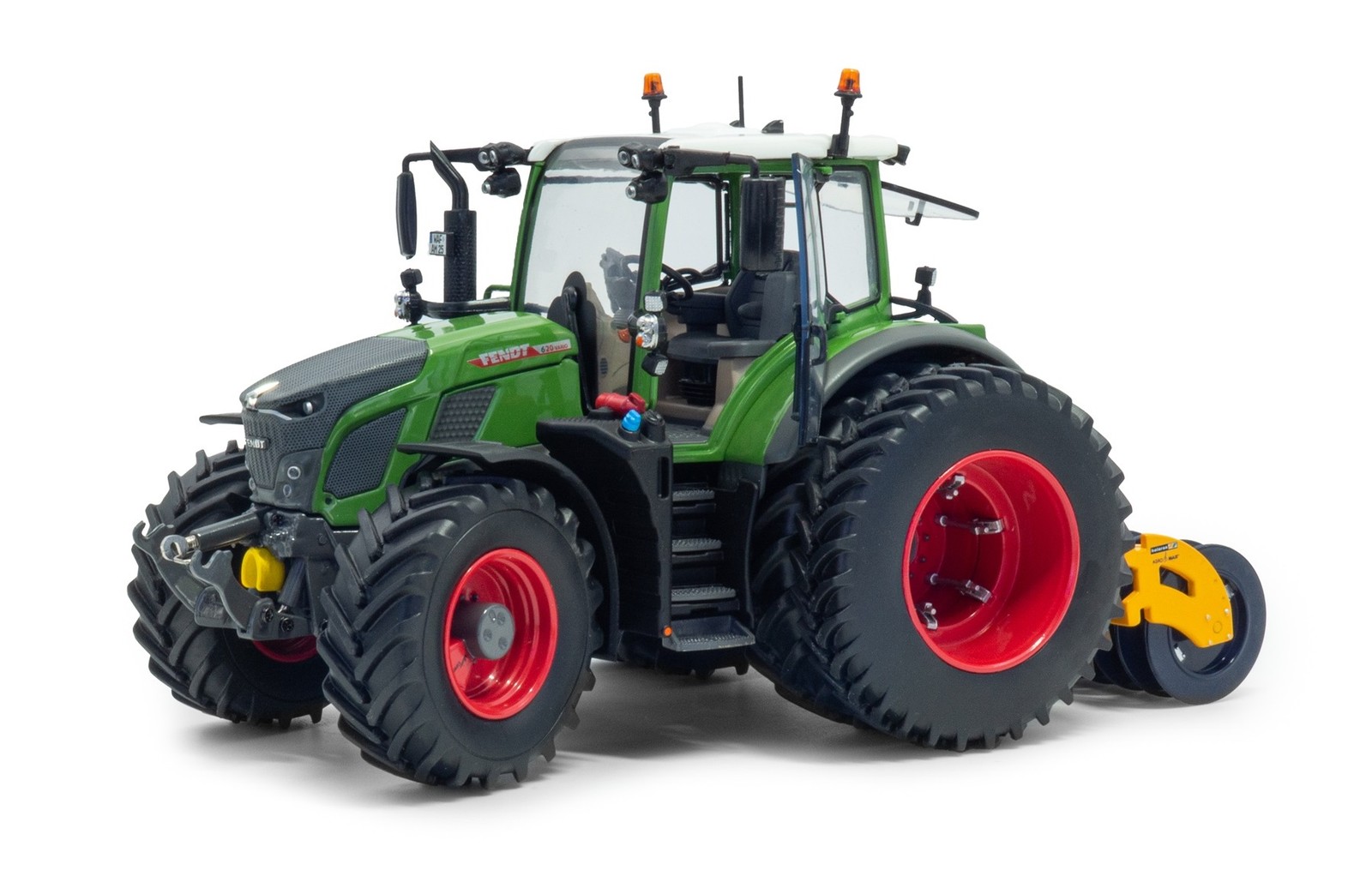 Fendt 620 Vario miniature agricole avec pneus jumelés arrière et tasseur Holaras