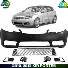 Front Bumper Cover Fascia & Grille Assembly Kit for 2010-2013 Kia Forte5