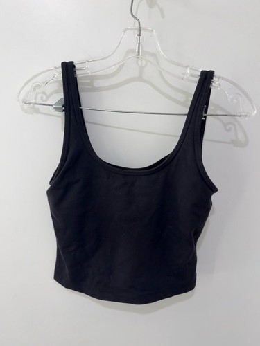 Aritzia TnAction Butter Mini Sports Tank Crop Top Black Size S