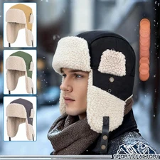 1/2PCS Unisex Ushanka Cap w/Ear Flaps Winter Aviator Trapper Hat Warm Windproof