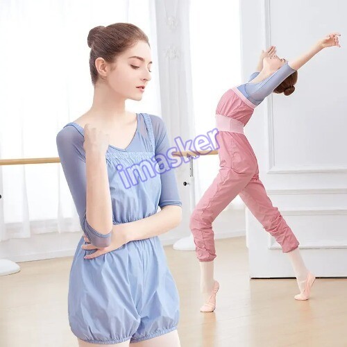 Mujer Pantalones de Ballet Mono de Baile Mono Pantalones Sueltos Pantalones de Baile