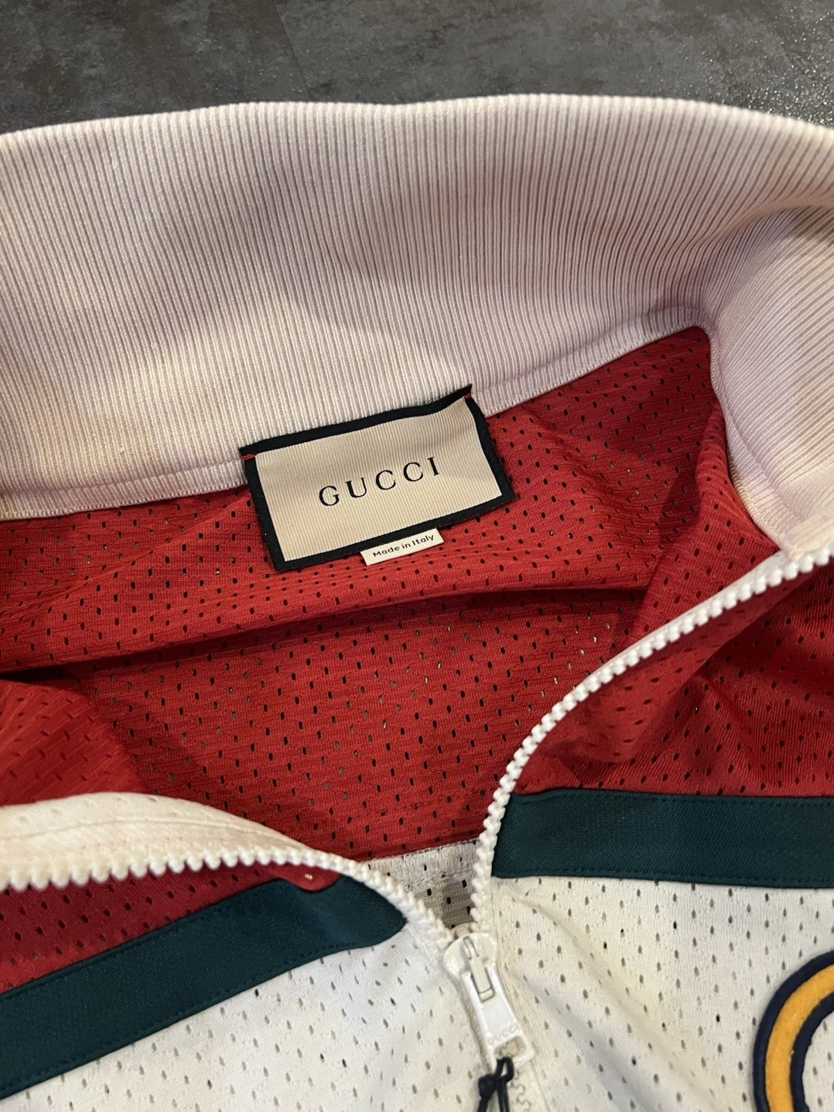 Giacca Gucci in tessuto a rete con zip nuova con etichette vendita al dettaglio L ~3300$