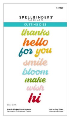 Spellbinders FRESH PICKED SENTIMENTS Die Set. Retired. $24 Retail