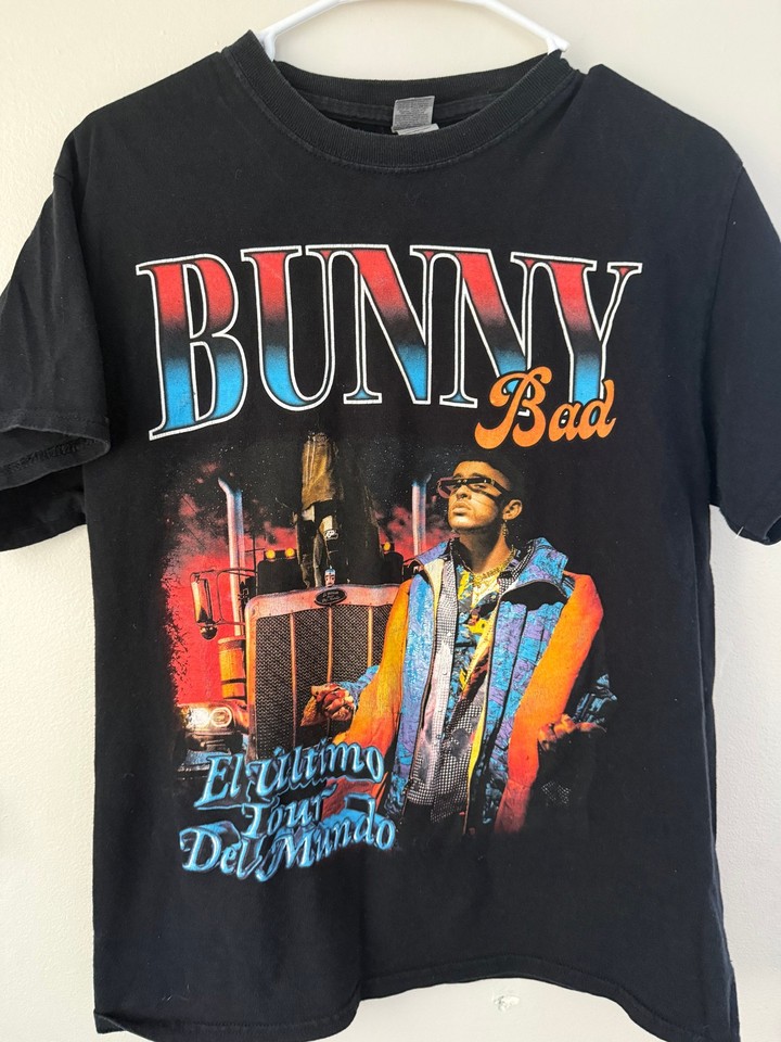 Bad Bunny El Ultimo Tour Del Mundo T Shirt Mens Size M Black Graphic ...