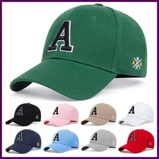 Unisex A Letter Baseball Cap Adjustable Embroidered Hat Casual Outdoor