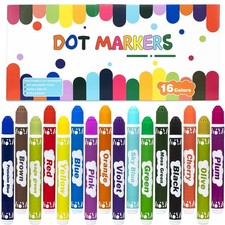 Bingo Markers 16 Color Bingo Daubers Washable Bingo Markers Drawing Coloring ...