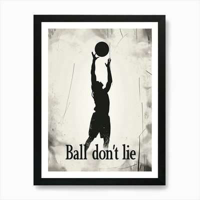 Ball Don'T Lie, Basketball Poster 2 gerahmte Wandbilder Poster Leinwanddruck Bild
