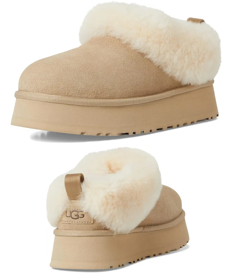 Nuevo en Caja Para Mujer 100% Marca UGG Tazzelle Semilla de Mostaza Zapatos Esponjosos Zapatillas Foto 2 de 3