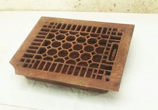 Vtg antique Ornate cast iron wall Floor register heat vent grate Victorian Deco