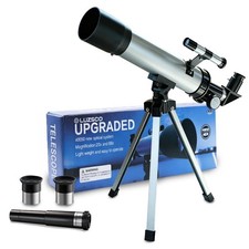 Telescope for Kids 50mm 100x Magnification Beginner Silver Telescopio with Tripo
