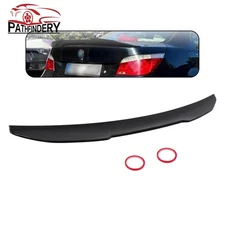 GLOSS BLACK FOR 04-10 BMW E60 525i 530i M5 HIGHKICK TRUNK SPOILER WING PSM STYLE