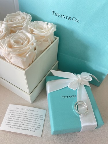 Tiffany 1837 Interlocking Circles Ring in Sterling Silver size 5.5 NEW $575 - Picture 7 of 12
