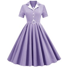 1950s Dresses for Women 1940s Vintage Retro 50s Style Pinup Rockabilly Short ...