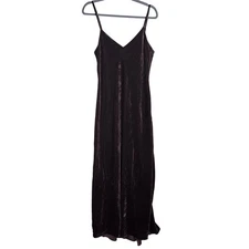 HATCH Velvet  Ricky Slip Maxi Dress Maternity Silk Blend Small Chocolate Brown