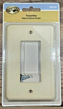 Hampton Bay Travertine 1-Gang Rocker Switch Plate / GFCI Natural Stone Finish