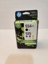 Original HP 934xl/935 Black XL and Cyan/Magenta/Yellow Standard Yield Ink 4-Pack