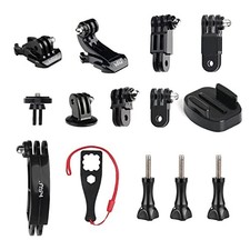 HSU Action Camera Accessory Set, 13-in-1 Set, 1/4" Screw Extension Ar NEW