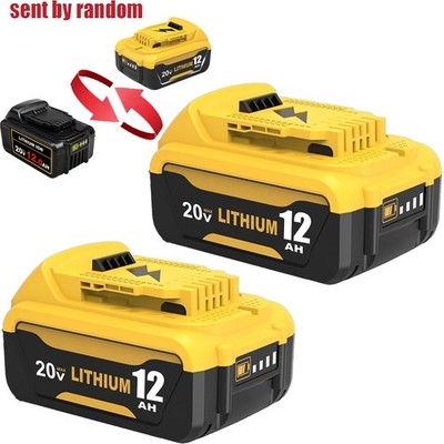 2-Pack 12.0Ah For DeWalt 20V Max XR Lithium-Ion Battery DCB206 DCB205 20 Volt