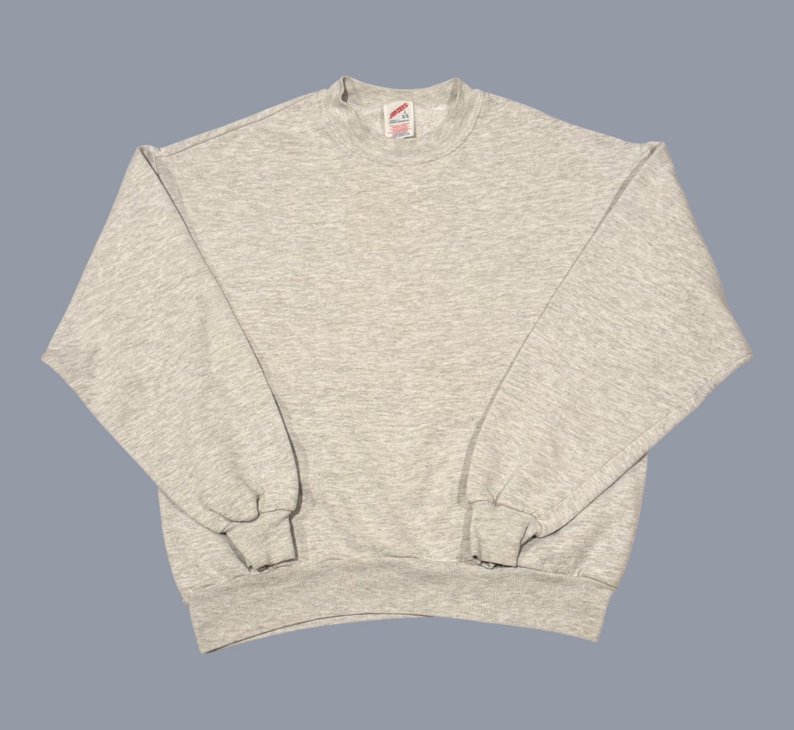 Vintage 90s Jerzees Men’s Gray “Blank” Crewneck Sweatshirt/ Sz: L